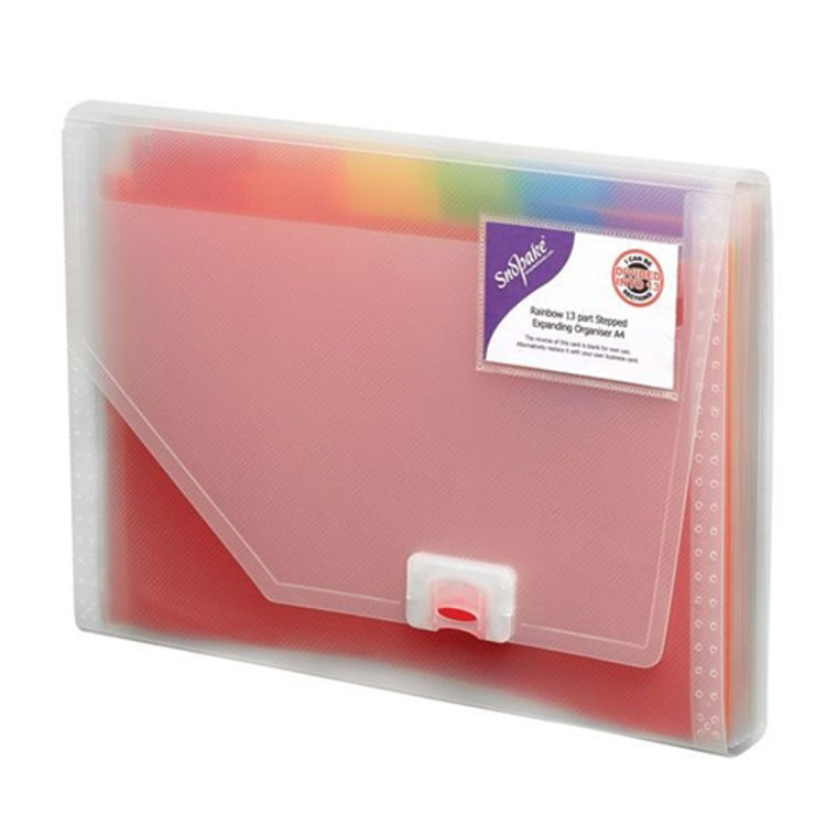 Picture of 15768-Snopake Rainbow Expanding Organiser A4-13 sections